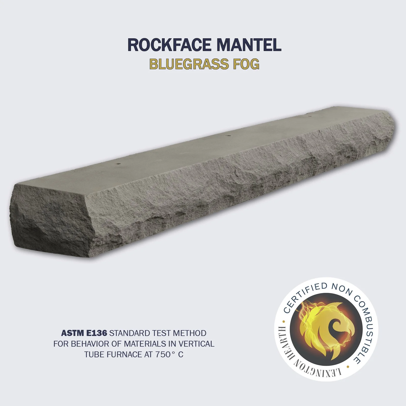 Rockface Limestone Non Combustible Mantel Shelf — Lexington Hearth